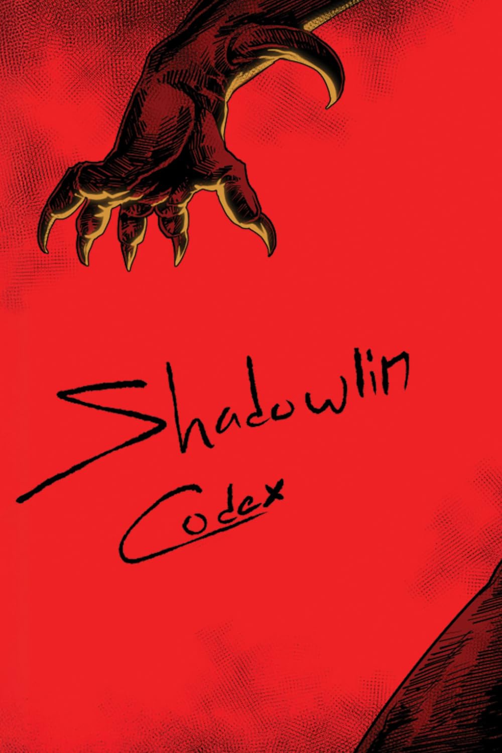 Shadowlin Codex book cover — a clawed hand on crimson